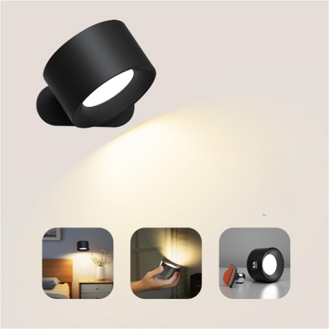 Ledsen™ RotatingLamp 1+1 GRATIS: Roterend Draadloze LED Muur Lamp