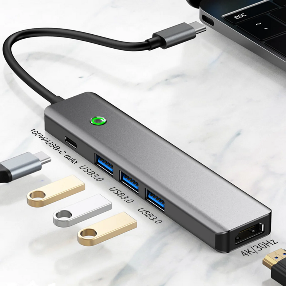 MultiAdapter™ – Universele Multi-Port 5-In-1 USB-C Adapter