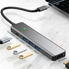 MultiAdapter™ – Universele Multi-Port 5-In-1 USB-C Adapter