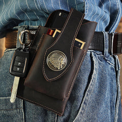 Icone™ BeltPouch: Multifunctioneel Leren Vintage Stijl Riem Buidel