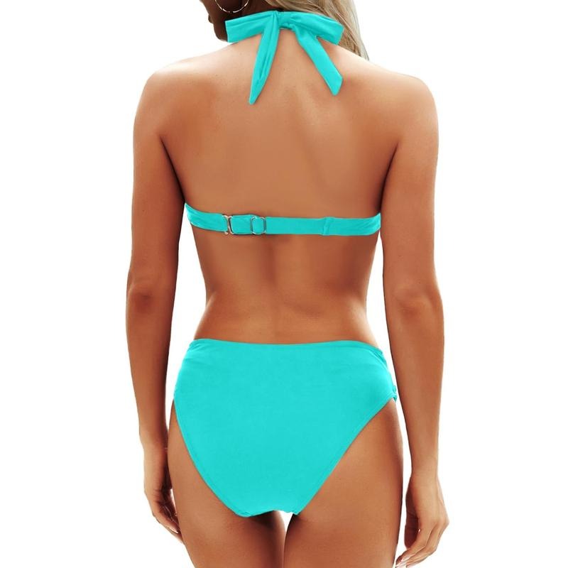 Icone™ HalterBikini: Retro-Stijl Flatterende Push-Up Tweedelige Halter Bikini