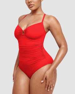 Icone™ ShapingSwimsuit: Elegant Kruisbandjes Op De Rug Vormend Zwempak