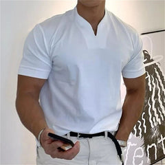 Icone™ MensShirt: Korte Mouw V-Hals Ontwerp Heren T-shirt