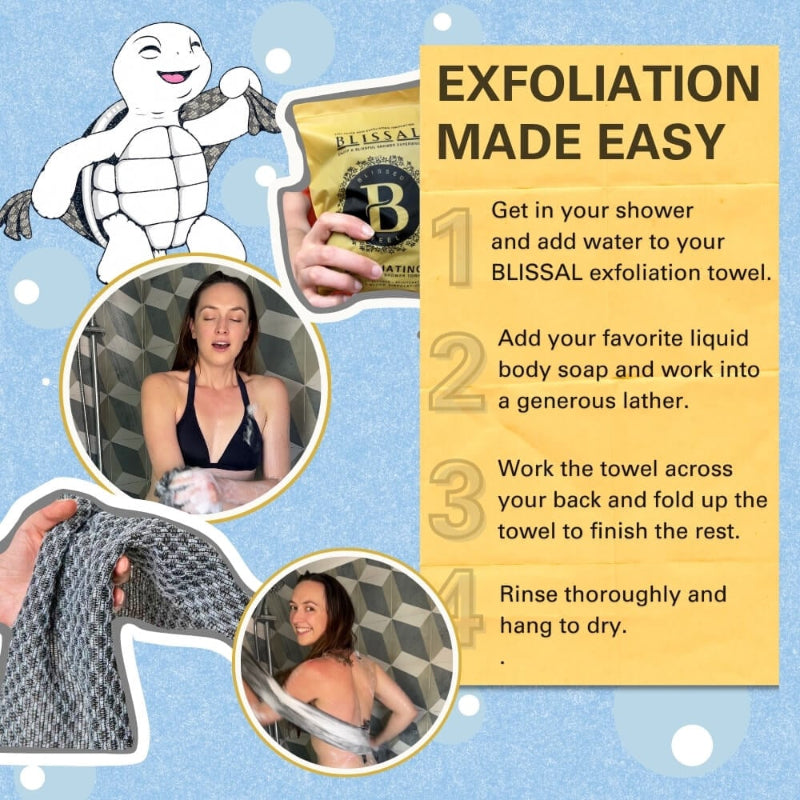 ScrubTowel 1+1 GRATIS - Exfoliërend Douches Schrobben Handdoek