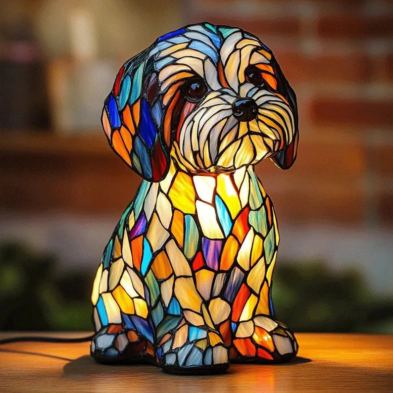 Ledsen™ DogLamp: Moderne Artistieke Bevlekken Omgeving Hondenlamp