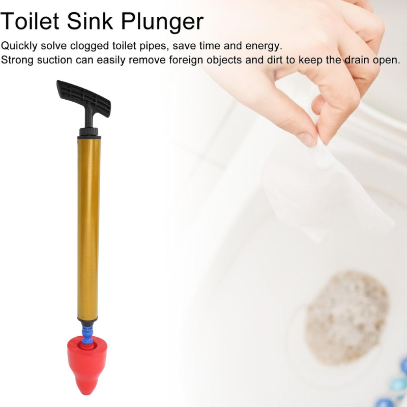 Globetrek° ToiletPlunger: Hoge Druk Toiletontstopper Afvoer Verstopper Verwijderaar