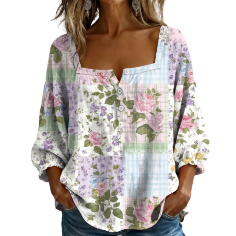 Icone™ SquareTop - Elegante Vierkante Halslijn Toevallig Top