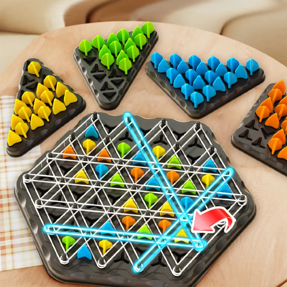 Kletshuts™ ThinkGame - Driehoek Ketting Strategie En Duel Logica Denkspel