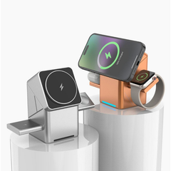ChargingDock - 3 In 1 Magnetische Draadloze Snellader Rotatable Dock