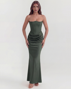 Icone™ VelvetDress: Strapless Maxi Elegante Bodycon Stijl Fluwelen Jurk
