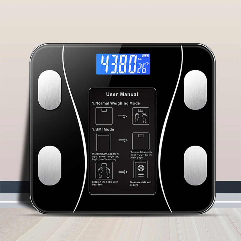 DigitalScale: Hoge Precisie Slimme Lichaamsgewicht Monitor Digitale Weegschaal