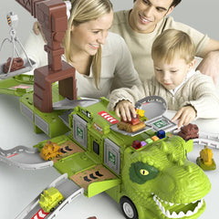 Kletshuts™ DinoTruck: Dinosaurus Vrachtwagen Speelgoed Set Met Verlichting En Muziek