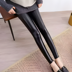 Icone™ TightLeggings 1+1 GRATIS: Zwarte Glanzig Hoge Taille Strakke Leggings