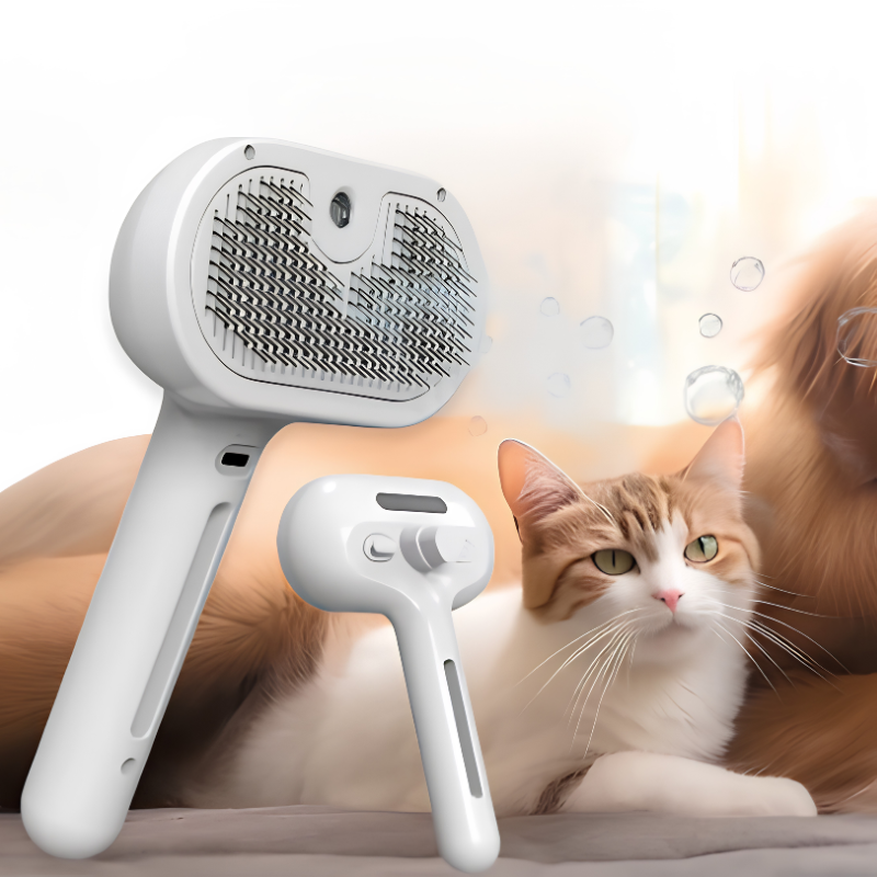 DogCatFri™ PetSteamer: 2-In-1 Spuit Verzorgingsborstel Stoomboot Huisdieren