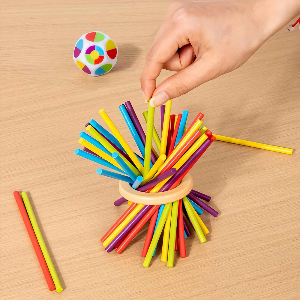 Kletshuts™ StickTower: Klassiek Montessori-Geïnspireerd Stok Toren Stapelspel