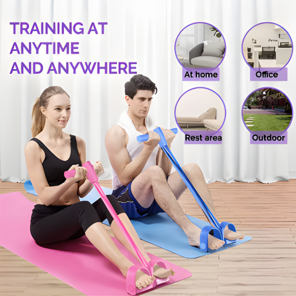 BandTrainer 1+1 GRATIS: Elastisch Eenvoudig-Naar-Meenemen Fitheid Pedaal Band Dresseur