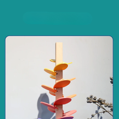 Kletshuts™ MarbleTower: Interactief Regenboog Knikkeren Houten Toren Kinderen Speelgoed