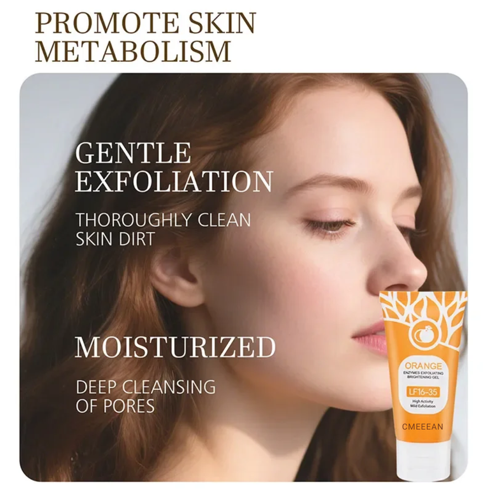 ExfoliatingGel 1+1 GRATIS: Oranje Exfoliërende Gel Zacht Dode Huid Verwijderaar