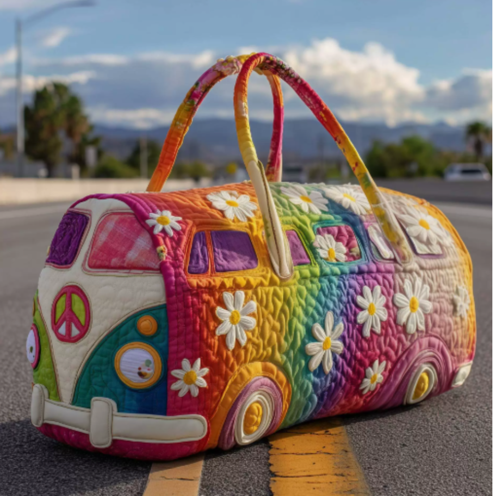 Icone™ DuffleBag: Levendige Hippie Stijl Multifunctionele Reis Duffel Tas
