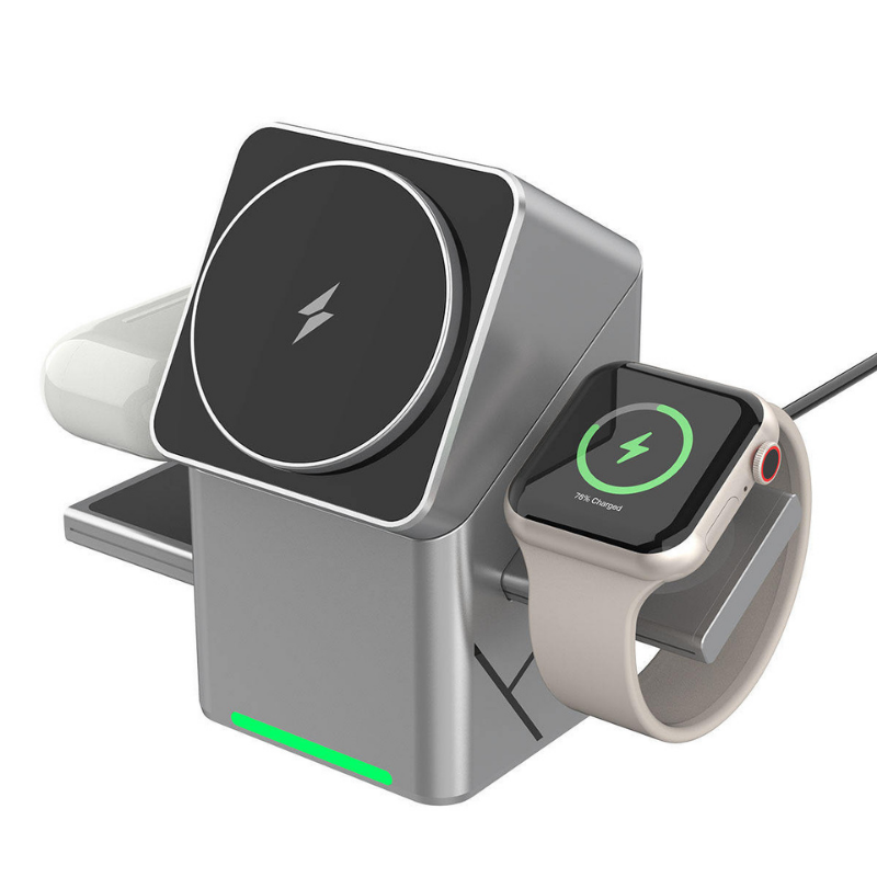 ChargingDock - 3 In 1 Magnetische Draadloze Snellader Rotatable Dock