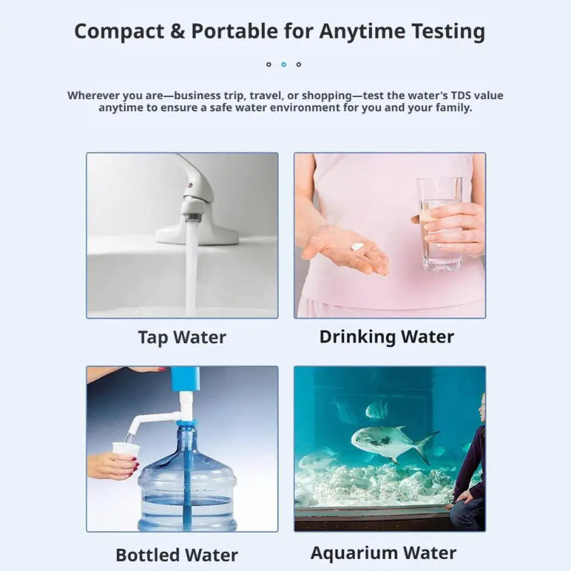 Globetrek° WaterTester 1+1 GRATIS: Instant Zuiverheidsdetectie Waterkwaliteits Tester Tool