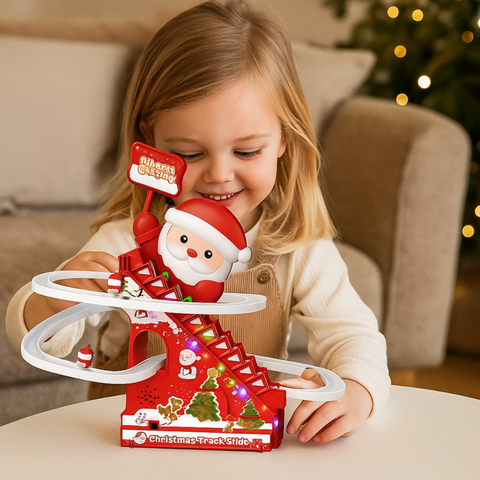 Kletshuts™ SantaSlide: Kerstmis Kerstman Klimmen En Racen Glijbaan Baan Speelgoed