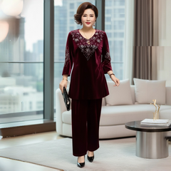 Icone™ SophisticatedSet: Ontspannen Comfortabele Top En Broek Verfijnd Set
