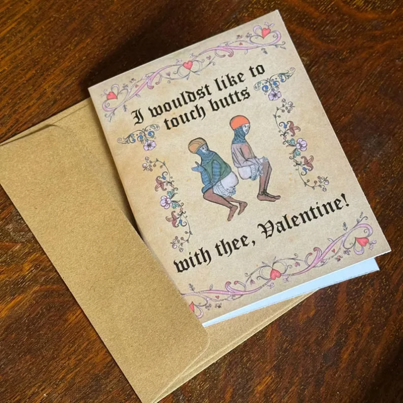 VintageCards 1+1 GRATIS: Middeleeuwse Liefde-Thema Groet Vintage Kaarten