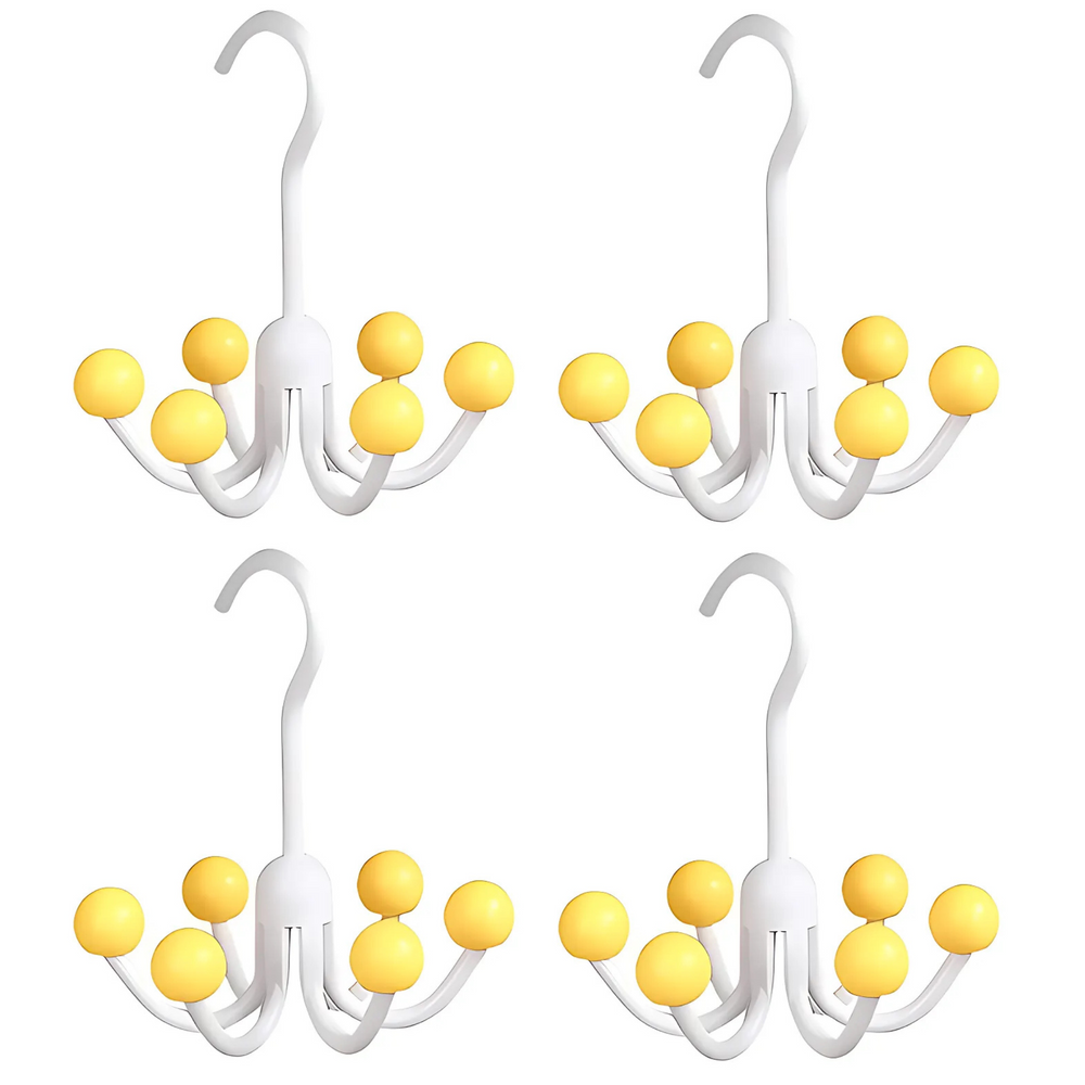 GlideHold® HangerHooks: 360° Draaibare 6-Klauw Haken Kastorganizer Hanger
