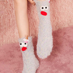 Happy™ QuirkySocks - Koraal Fluwelen 3D Eigenzinnige Sokken