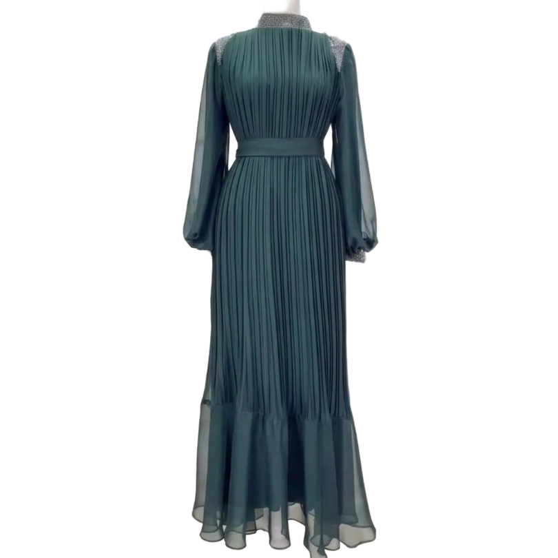 Icone™ SparkleDress: Elegante Comfortabele Plissé Maxi Sparkle Jurk