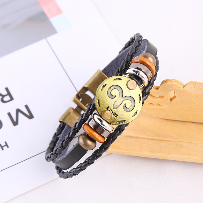 Jewelance™ ZodiacBracelet 1+1 GRATIS: Verstelbare Vintage Charme Zodiac Sign Bracelet