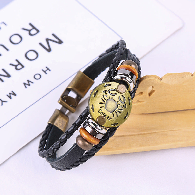 Jewelance™ ZodiacBracelet 1+1 GRATIS: Verstelbare Vintage Charme Zodiac Sign Bracelet