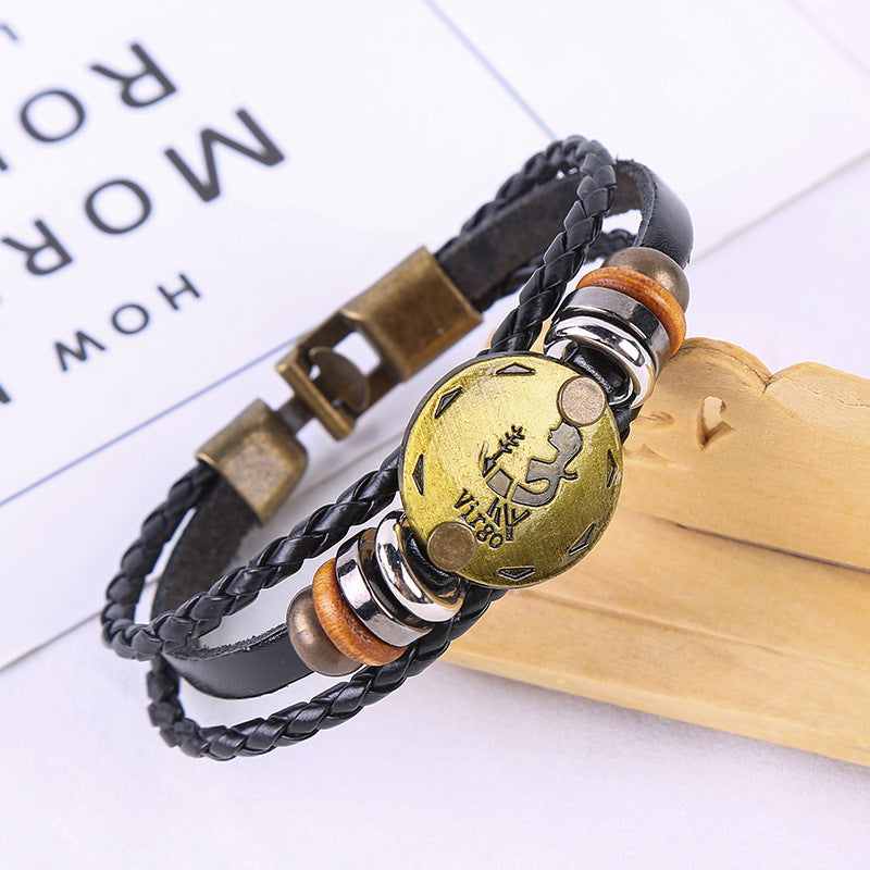 Jewelance™ ZodiacBracelet 1+1 GRATIS: Verstelbare Vintage Charme Zodiac Sign Bracelet