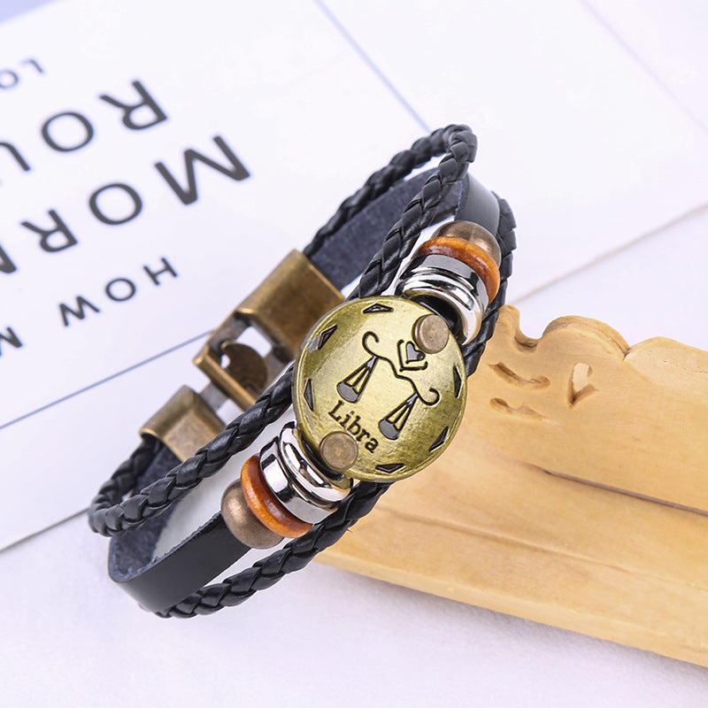 Jewelance™ ZodiacBracelet 1+1 GRATIS: Verstelbare Vintage Charme Zodiac Sign Bracelet