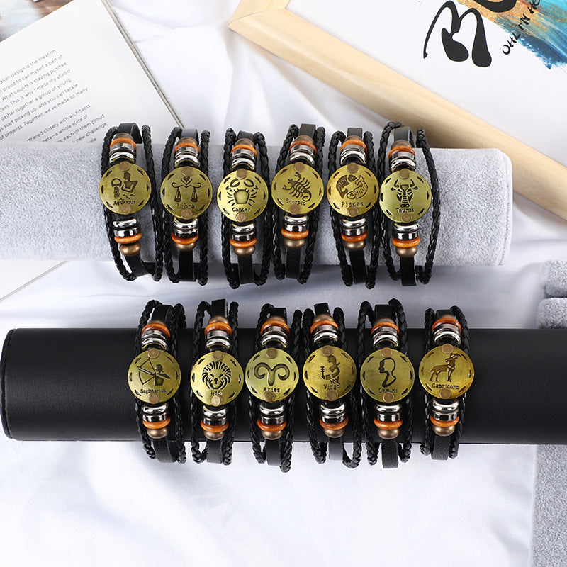 Jewelance™ ZodiacBracelet 1+1 GRATIS: Verstelbare Vintage Charme Zodiac Sign Bracelet