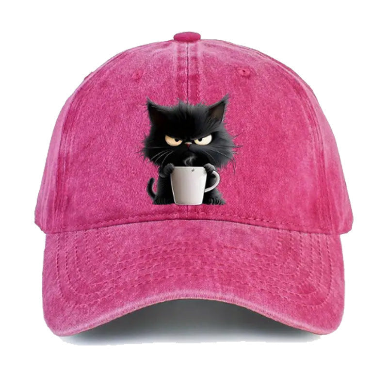 Icone™ CatCap 1+1 GRATIS: Stijlvol Casual Zwarte Baseball Speelse Kat Cap Ontwerp