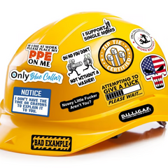 FunnyStickers: Grappige Blauwe Kraag Waterdichte Stickers Pakket