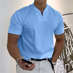 Icone™ MensShirt: Korte Mouw V-Hals Ontwerp Heren T-shirt