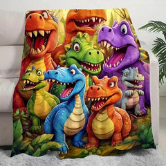 Kletshuts™ DinosaurBlanket: Zacht En Gezellig Kinderen Werpen Dinosaurus Deken