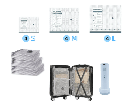 Icone™ VacuumBag: Moeiteloze Ruimtebesparende Vacuumzak Set