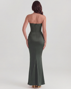 Icone™ VelvetDress: Strapless Maxi Elegante Bodycon Stijl Fluwelen Jurk