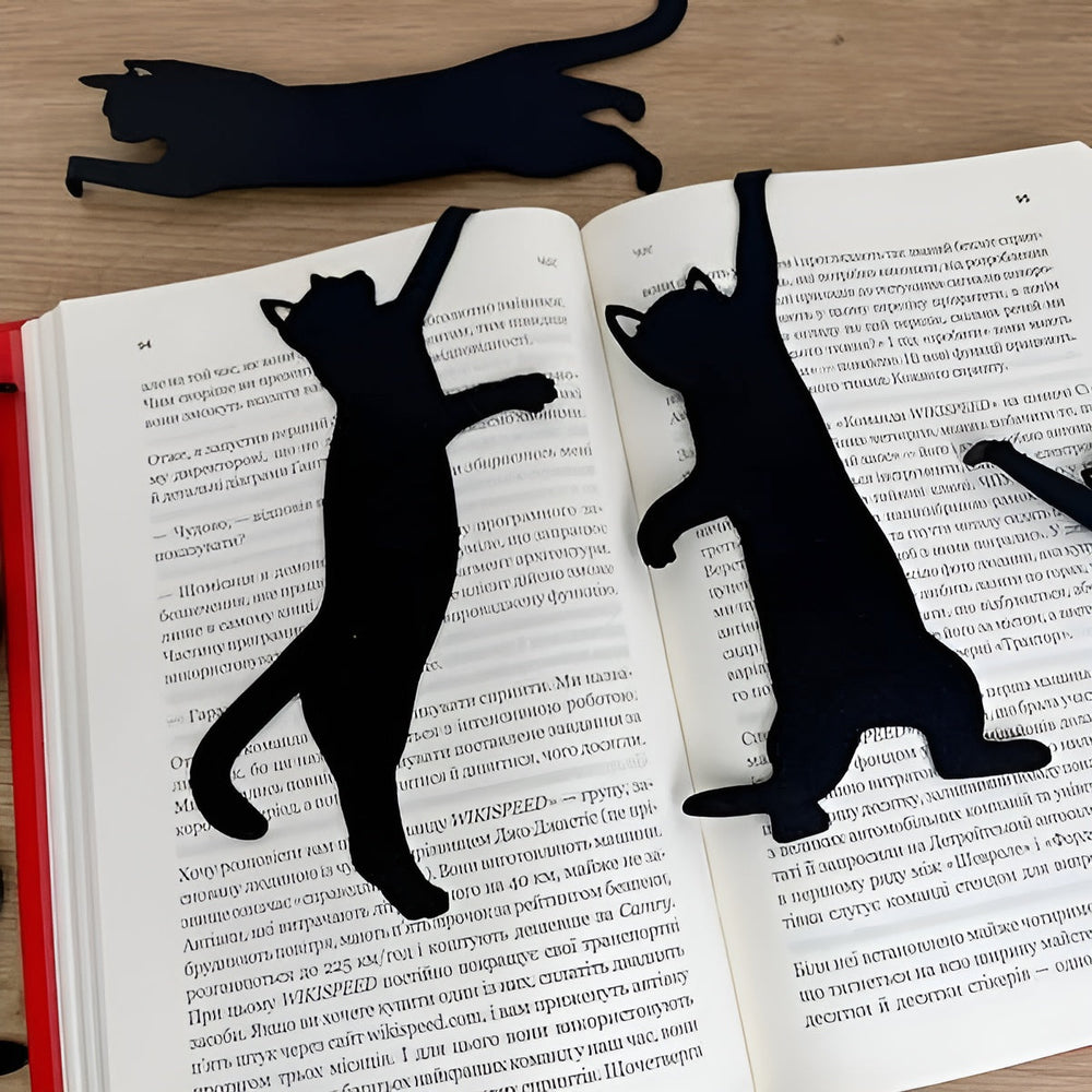 CatBookmark: Decoratieve Pagina Markeerder En Kat Boekenlegger Clip Set