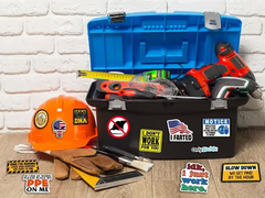 FunnyStickers: Grappige Blauwe Kraag Waterdichte Stickers Pakket