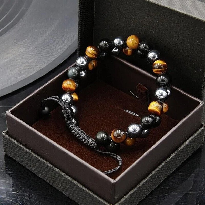 Jewelance™ ProtectionBracelet 1+1 GRATIS: Dubbel Laag Tijgeroog Bescherming Armband