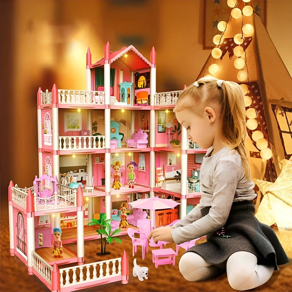 Kletshuts™ MiniMansion: Prinsessen Droom Kasteel DIY Poppenhuis Mini Landhuis Speelset
