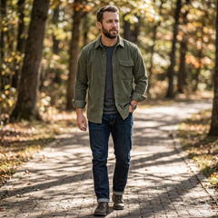 Icone™ CozyShirt: Middelgewicht Geborsteld Nut Zak Gezellig Shirt