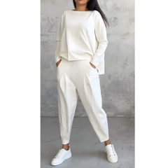Icone™ CasualOutfit: Dames Lange Mouwen En Broek Twee-Delige Casual Outfit