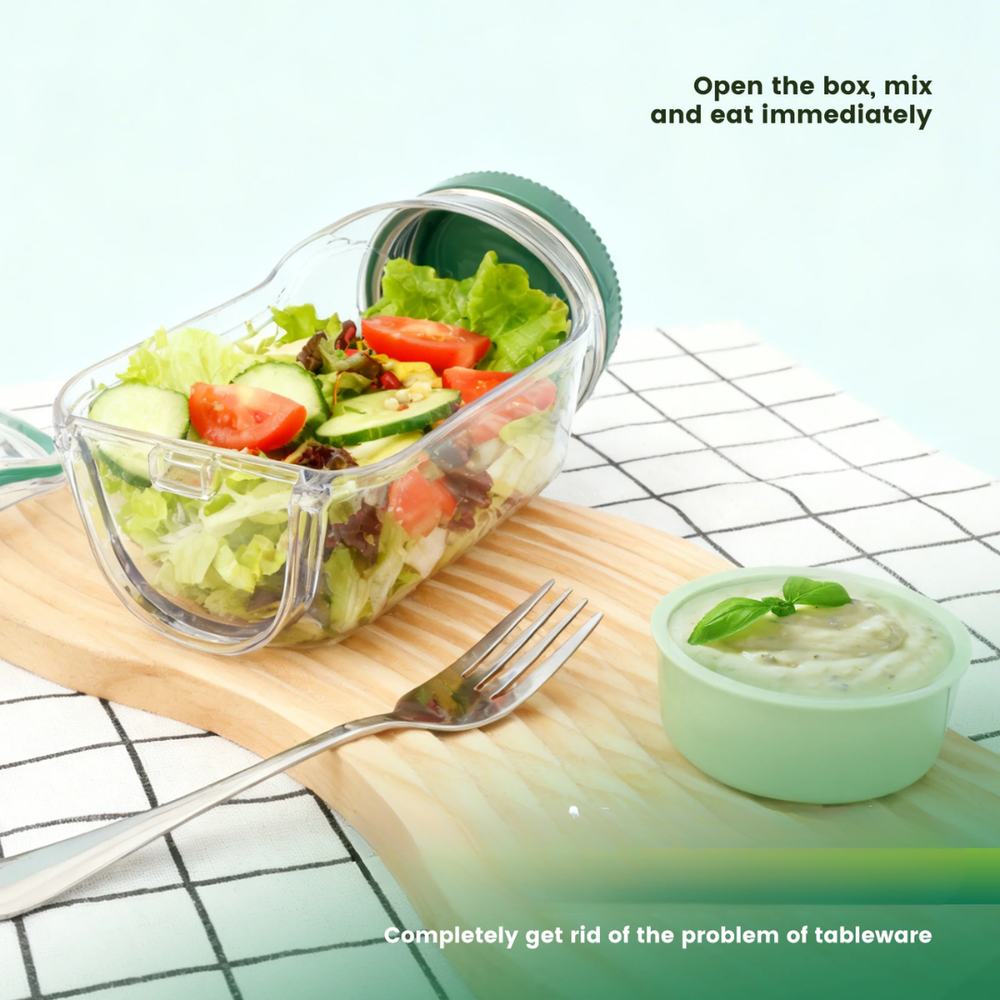 Globetrek° SaladJar 1+1 GRATIS: Handig Onderweg Verse Snack- En Saladepot