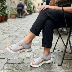 Happy™ FlatSandals: Ademend Open-Tenen Comfortabele Platte Sandalen